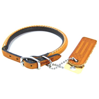 Circle T Leather Round Collar - Tan